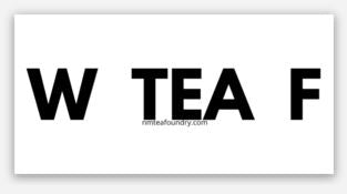 Vinyl Sticker - W Tea F